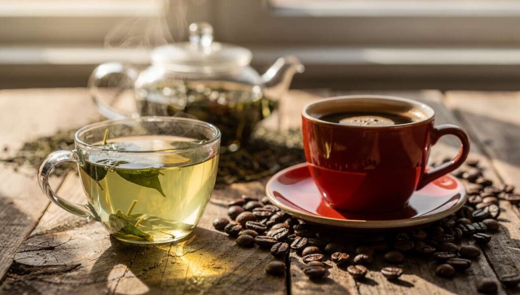 Grüner Tee oder Kaffee am Morgen? Internisten erklären, was den Stoffwechsel besser anregt